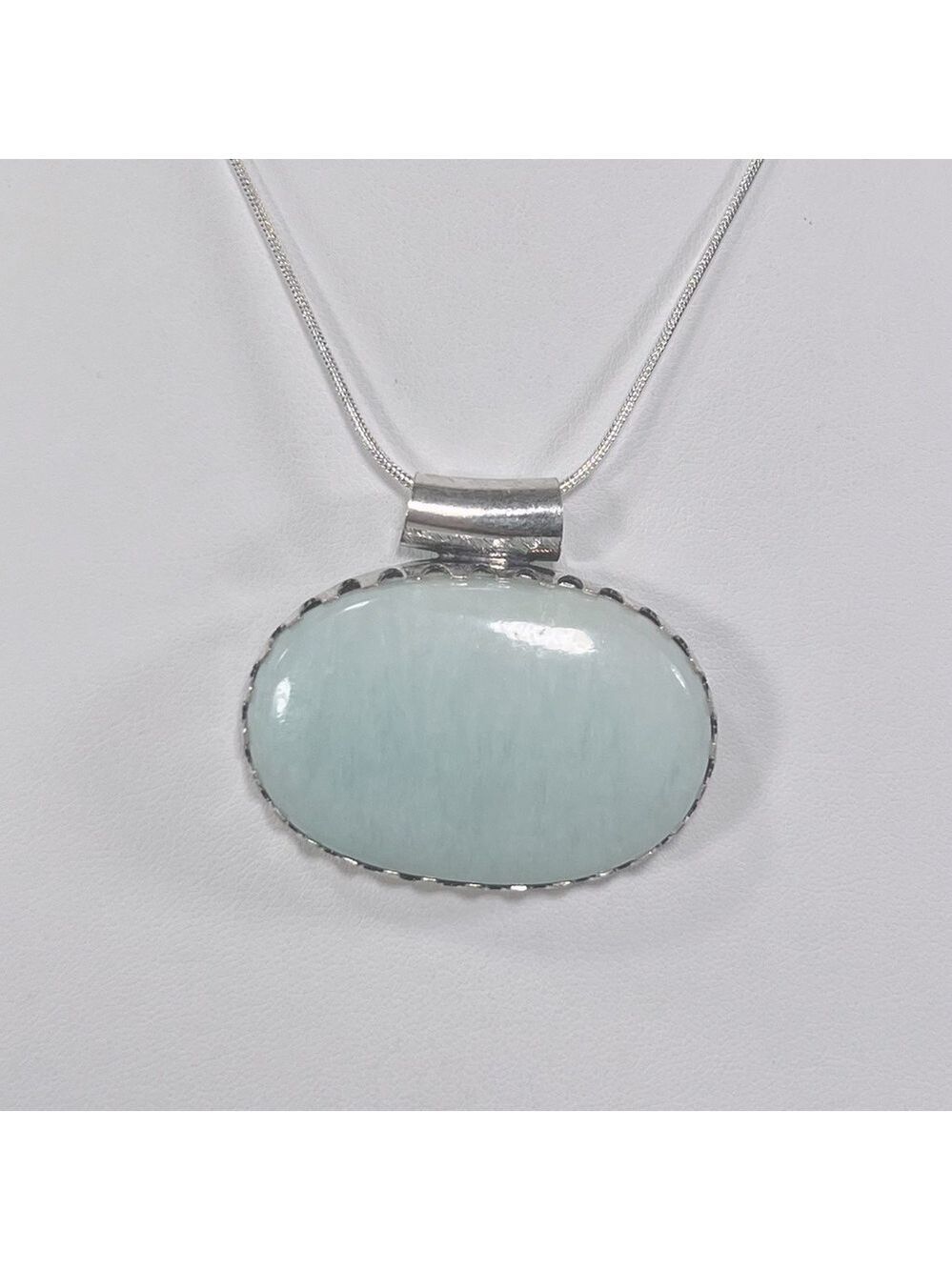 Hemimorphite Oval 925 Gemstone Pendant